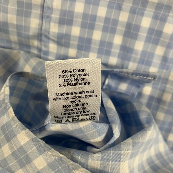 J Crew Offshore Performance Shirt Men XL Gingham Button Down Golf Preppy Sport - Picture 10 of 10